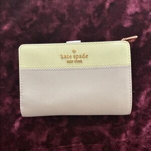 Kate Spade Cream and Burgundy Wallet